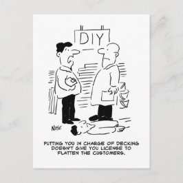 Fachhändler und Shopmanager für Superstore Postkarte