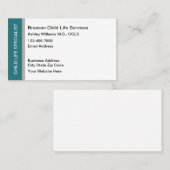 Fachleute für Kinderleben, die Visitenkarten bearb Visitenkarte (Vorne/Hinten)
