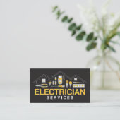 Fachmann für Elektroinstallation - Elektriker Visitenkarte (Stehend Vorderseite)