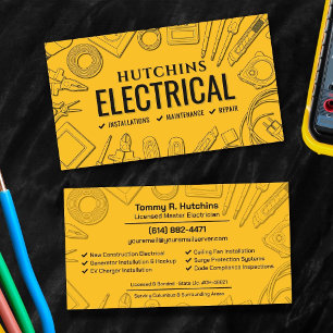 Fachmann für Elektroinstallation - Elektriker Visitenkarte