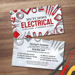 Fachmann für Elektroinstallation - Elektriker Visitenkarte