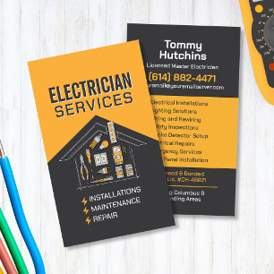Fachmann für Elektroinstallation - Elektriker Visitenkarte