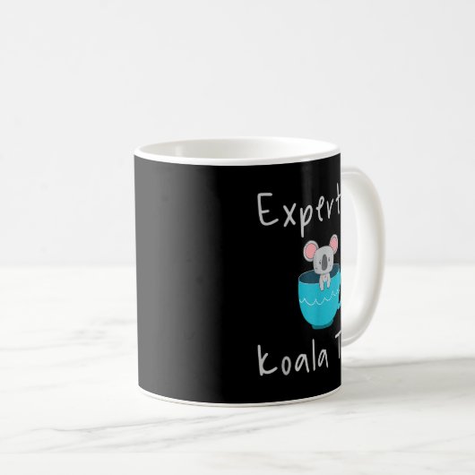 Fachmann für Kontrolle in Koala Tea Pun Kaffeetasse (VorderseiteRechts)