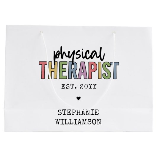 Fachmediziner PT Abschluss Geschenke Große Geschenktüte (Rückseite)