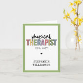 Fachmediziner PT Abschluss Geschenke Karte (Gelbe Blume)