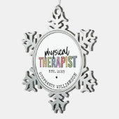 Fachmediziner PT Abschluss Geschenke Schneeflocken Zinn-Ornament (Rechts)