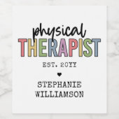 Fachmediziner PT Abschluss Geschenke Weinetikett (Einzelnes Label)