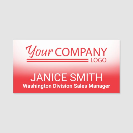 Fachmesse für das Rote Logo Namensschild (Vorderseite)