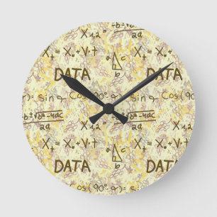 Fachwand für Data Science und Statistik Runde Wanduhr