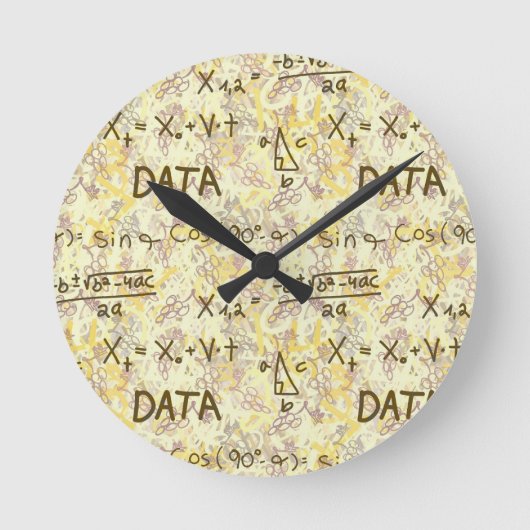 Fachwand für Data Science und Statistik Runde Wanduhr (Vorderseite)