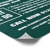 Fachwerbung für Computerreparatur auf Hauptplatine Poster (Ecke)