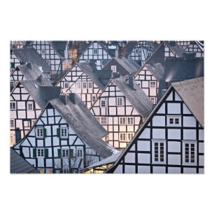 Fachwerkhäuser in Freudenberg Fotodruck