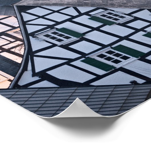 Fachwerkhäuser in Freudenberg Poster (Ecke)