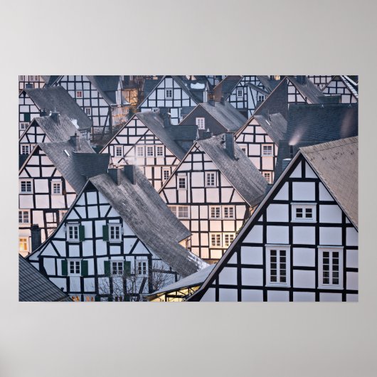 Fachwerkhäuser in Freudenberg Poster (Vorne)