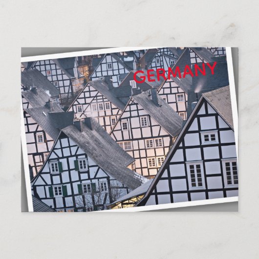 Fachwerkhäuser in Freudenberg Postkarte (Vorderseite)