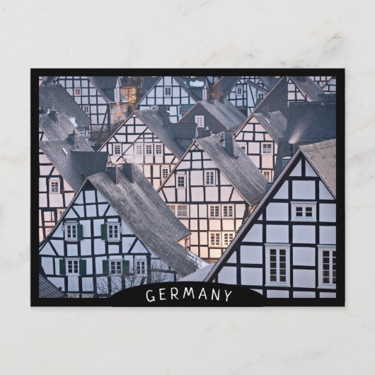 Fachwerkhäuser in Freudenberg Postkarte (Vorderseite)