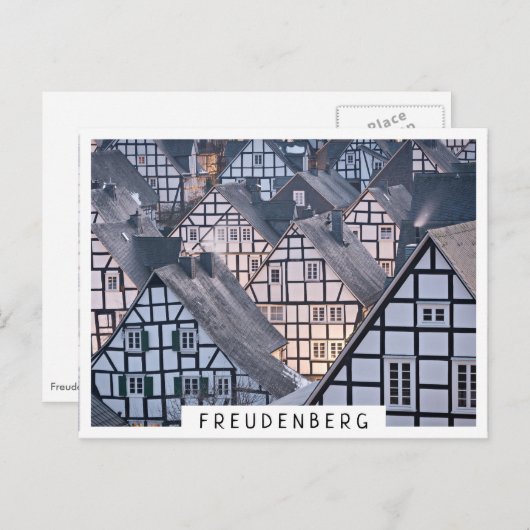 Fachwerkhäuser in Freudenberg Postkarte (Vorne/Hinten)