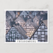 Fachwerkhäuser in Freudenberg Postkarte (Vorderseite)