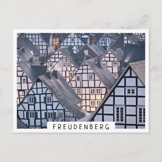 Fachwerkhäuser in Freudenberg Postkarte (Vorderseite)
