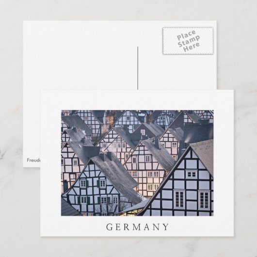 Fachwerkhäuser in Freudenberg Postkarte (Vorne/Hinten)