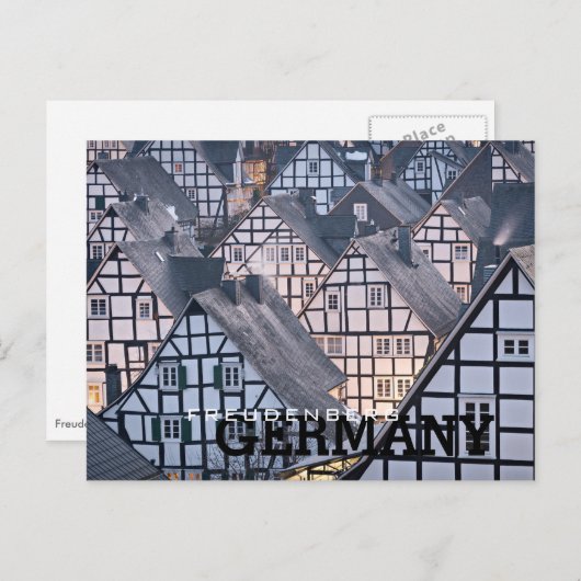 Fachwerkhäuser in Freudenberg Postkarte (Vorne/Hinten)