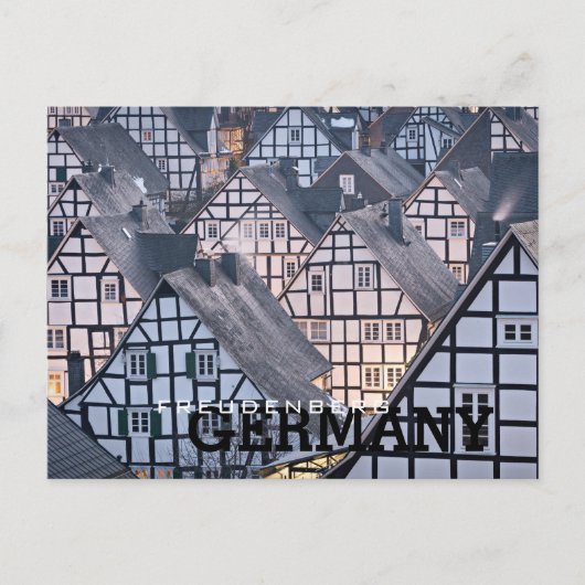 Fachwerkhäuser in Freudenberg Postkarte (Vorderseite)