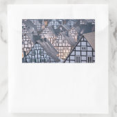 Fachwerkhäuser in Freudenberg Rechteckiger Aufkleber (Tasche)