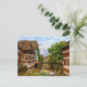 Fachwerkhäuser in Petite France, Straßburg, Postkarte (Stehend Vorderseite)
