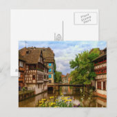Fachwerkhäuser in Petite France, Straßburg, Postkarte (Vorne/Hinten)
