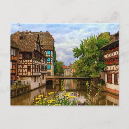 Fachwerkhäuser in Petite France, Straßburg, Postkarte (Vorderseite)