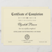 Fachwissen Bescheinigung über den Abschluss (Vorne/Hinten)