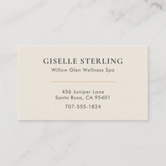 Facial Specialist Visitenkarte (Rückseite)