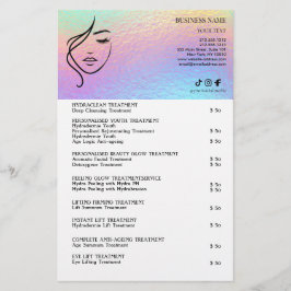 FACIAL TREATMENTS Beauty Salon flyer