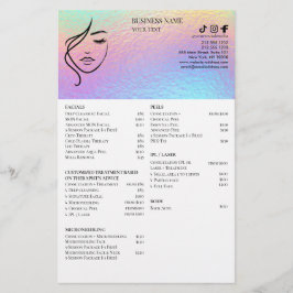 FACIAL TREATMENTS Beauty Salon flyer