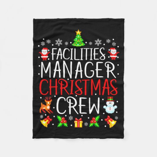 Facilities Manager Christmas Crew Matching Xmas  Fleecedecke (Vorderseite)