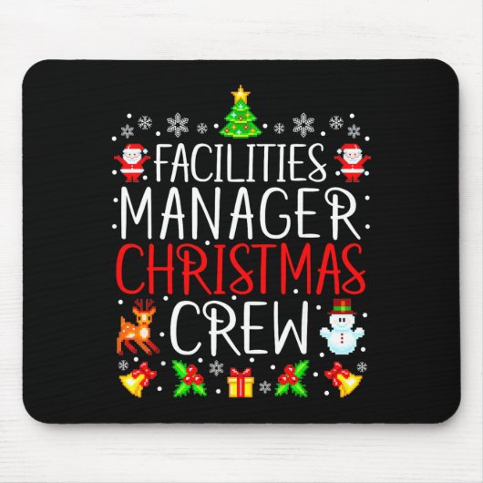 Facilities Manager Christmas Crew Matching Xmas Mousepad (Vorne)