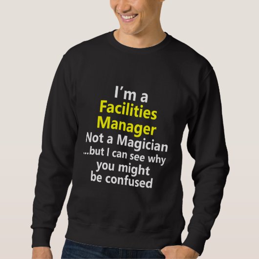 Facility Manager Gebäude Job Career Beruf Pro Sweatshirt (Vorderseite)
