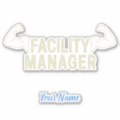 Facility Manager oder Janitor- und Pflegegeschenk Aufkleber (Vorderseite)