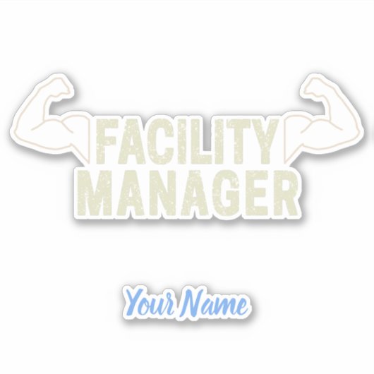 Facility Manager oder Janitor- und Pflegegeschenk Aufkleber (Vorderseite)