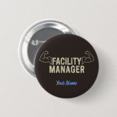 Facility Manager oder Janitor- und Pflegegeschenk Button (Vorne & Hinten)