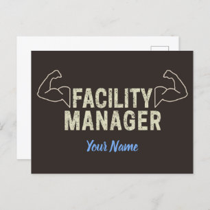 Facility Manager oder Janitor- und Pflegegeschenk Feiertagspostkarte