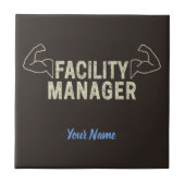 Facility Manager oder Janitor- und Pflegegeschenk Fliese (Vorderseite)
