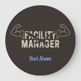 Facility Manager oder Janitor- und Pflegegeschenk Große Wanduhr