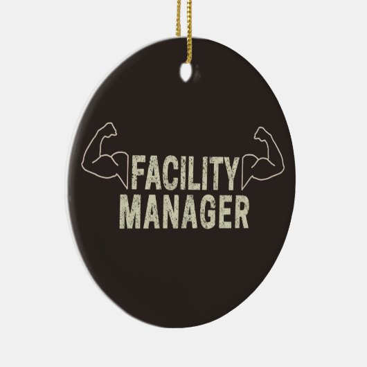 Facility Manager oder Janitor- und Pflegegeschenk Keramik Ornament (Rechts)