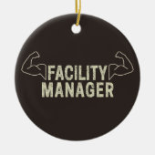 Facility Manager oder Janitor- und Pflegegeschenk Keramik Ornament (Vorne)