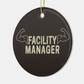 Facility Manager oder Janitor- und Pflegegeschenk Keramik Ornament (Links)