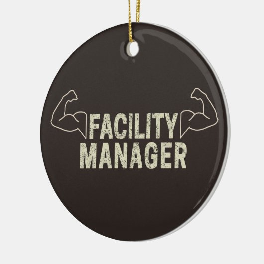 Facility Manager oder Janitor- und Pflegegeschenk Keramik Ornament (Links)