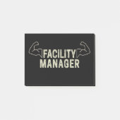 Facility Manager oder Janitor- und Pflegegeschenk Post-it Klebezettel (Vorderseite)