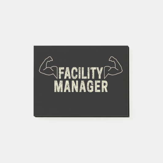 Facility Manager oder Janitor- und Pflegegeschenk Post-it Klebezettel (Vorderseite)