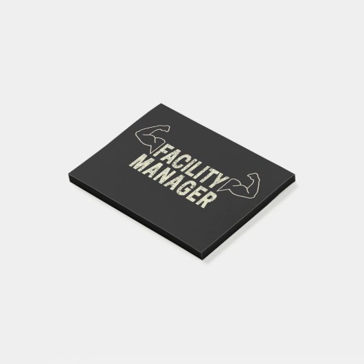 Facility Manager oder Janitor- und Pflegegeschenk Post-it Klebezettel (angewinkelt)